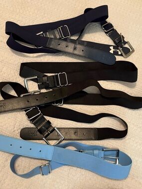 Under Armour Black and Light Blue Elastic Web Belts - Multiple Styles